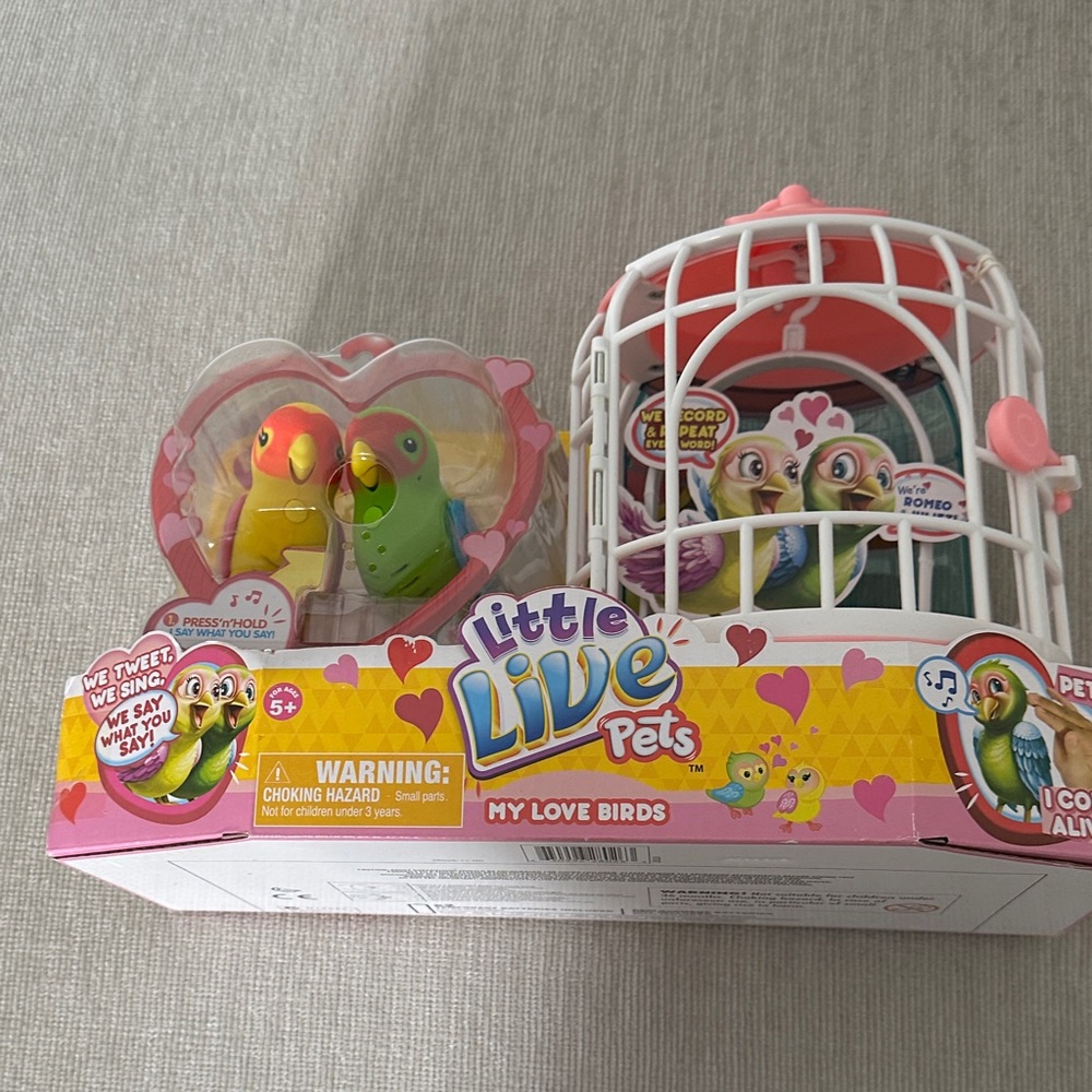 Love Birds - Pink and Green Interactive Companions